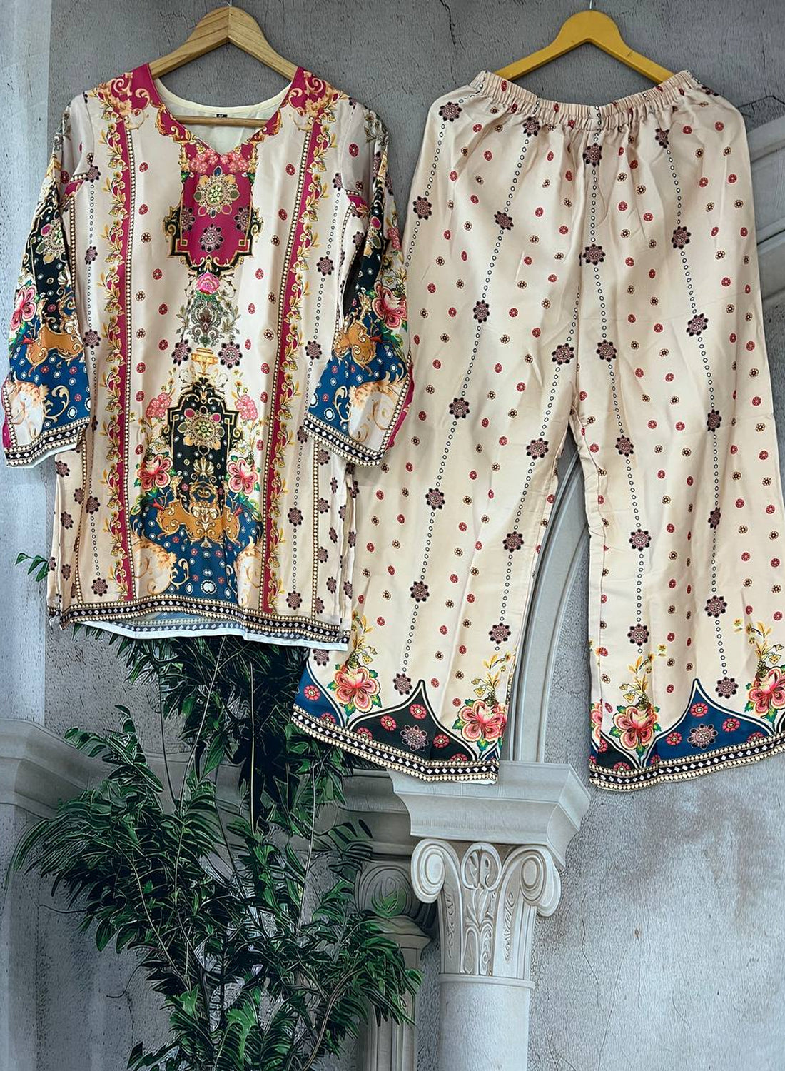 Pure Satin Silk Digital Printed Co-ord Set