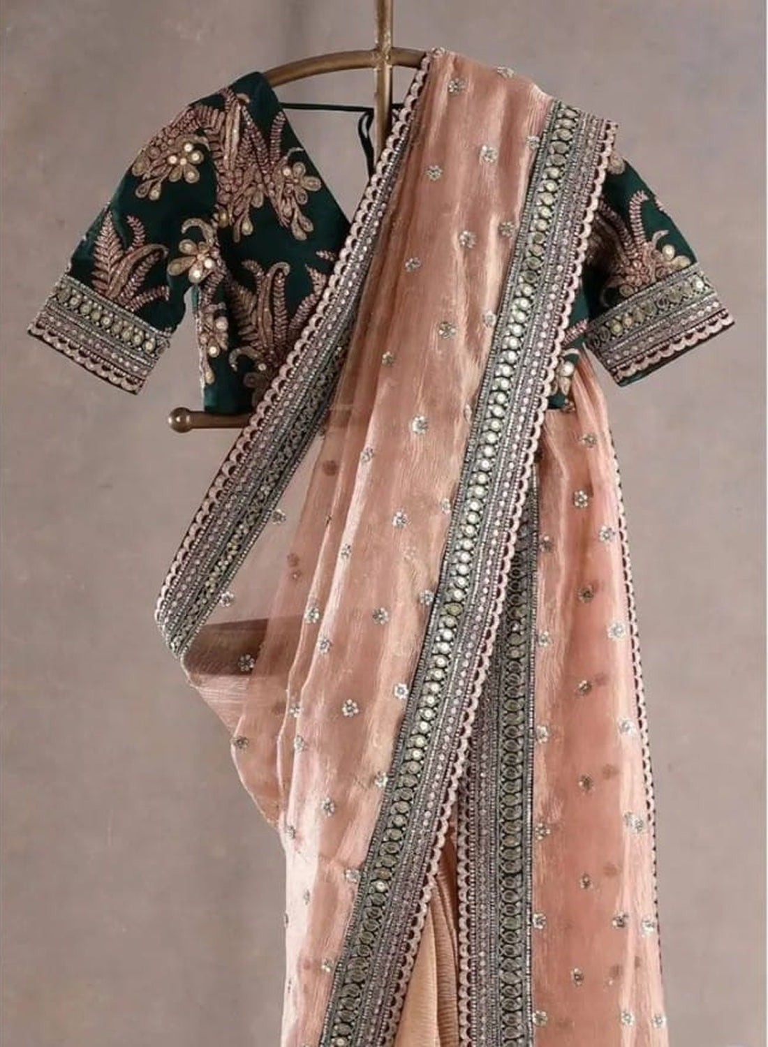 Wedding Wear Twil Net Saree With Sequence work