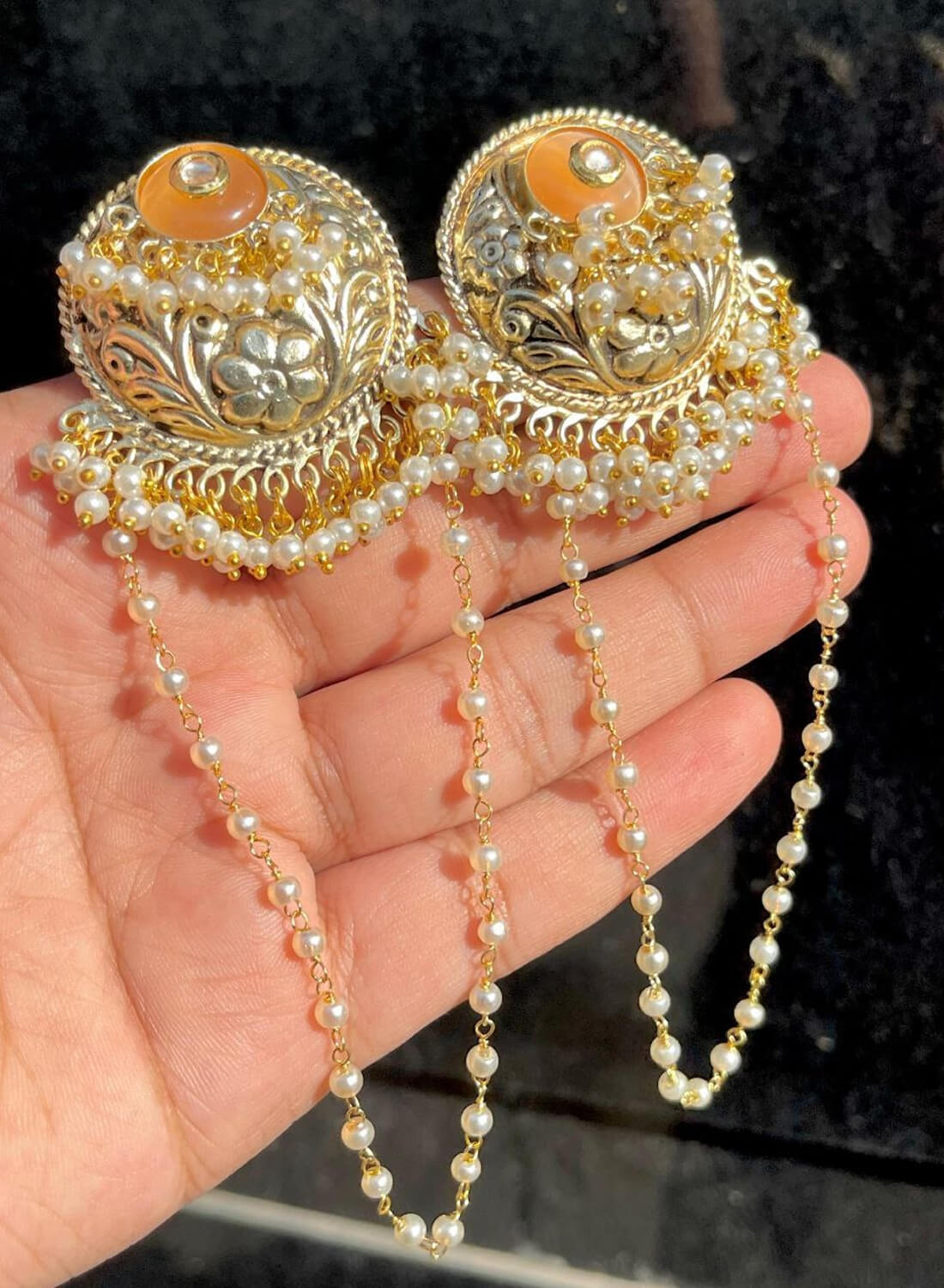 Premium Quality Brass Earrrings Trending Kashmiri Jhumka