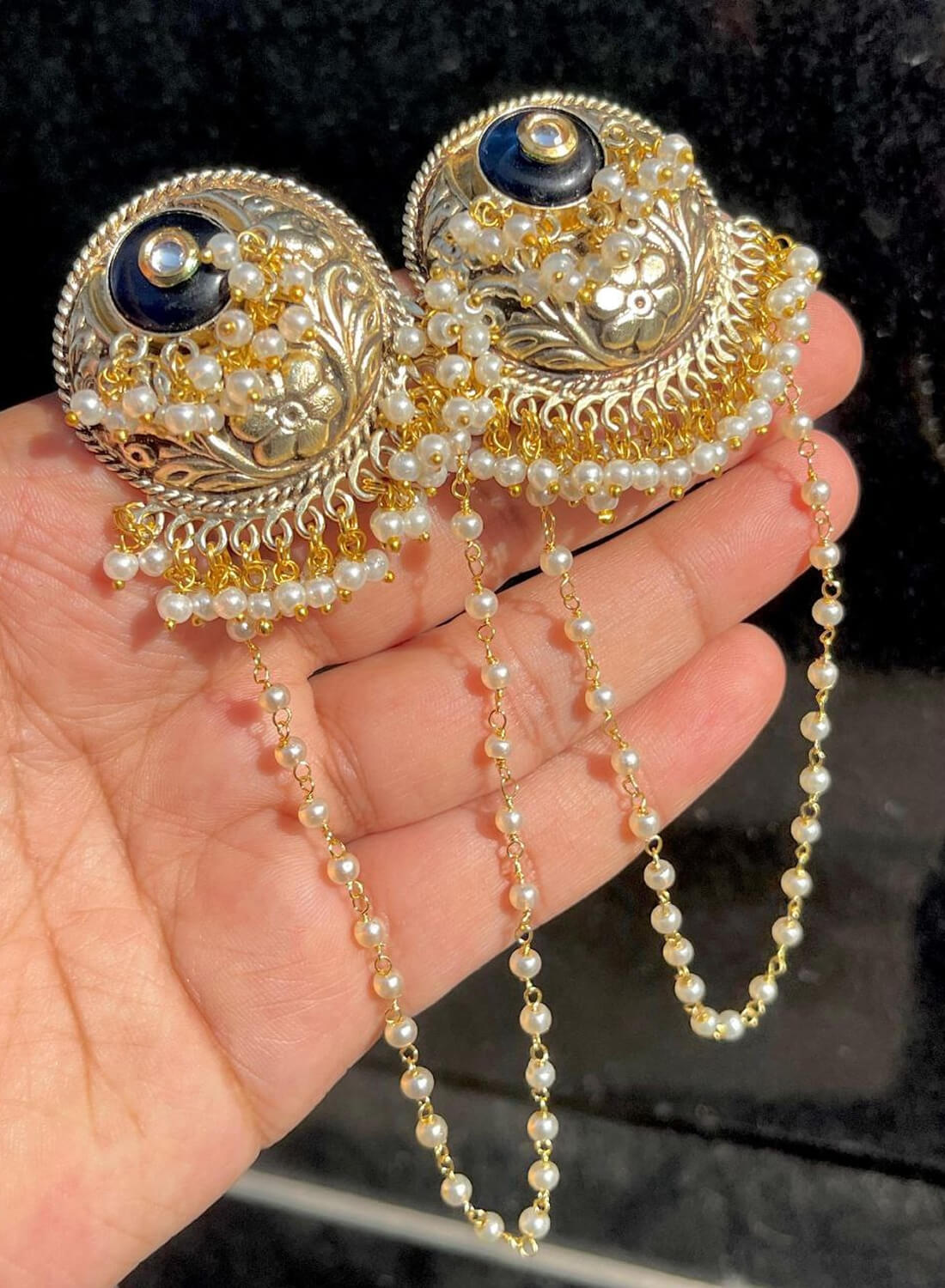 Premium Quality Brass Earrrings Trending Kashmiri Jhumka
