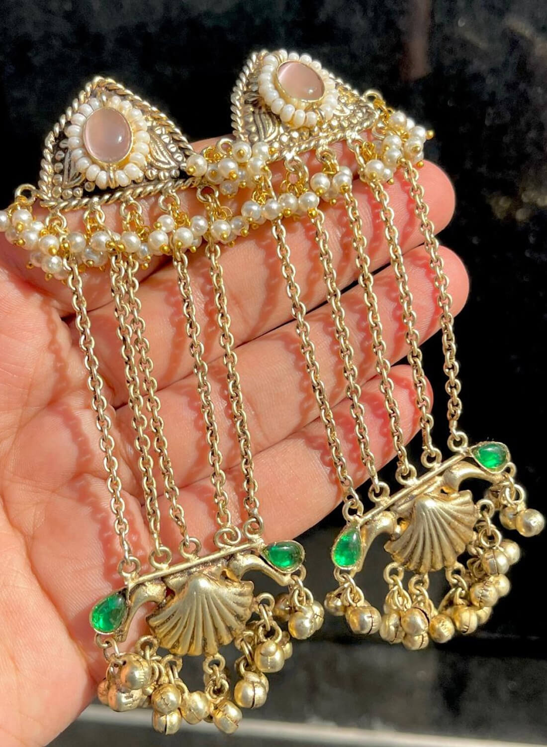Premium Quality Brass Earrrings Trending Kashmiri Jhumka