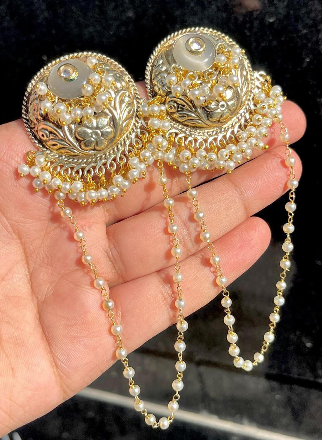 Premium Quality Brass Earrrings Trending Kashmiri Jhumka
